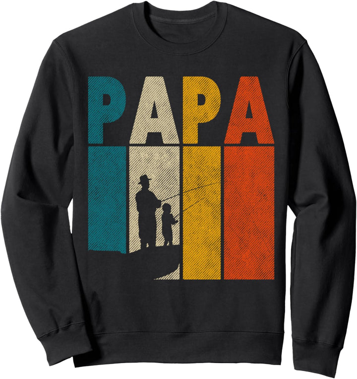 Papa Angelexperte Fischerboot Fischer & Angler Sweatshirt