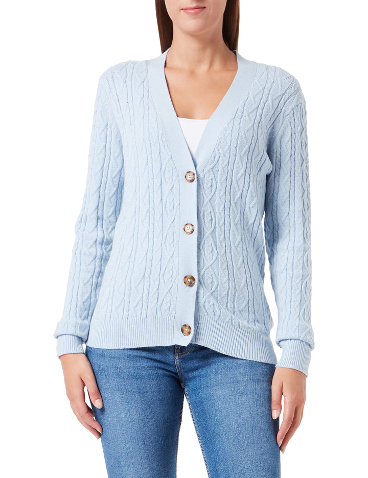 SOYACONCEPT Damen Cardigan Sweater L 6160 Cashmere Blue, L 6160 Cashmere Blue