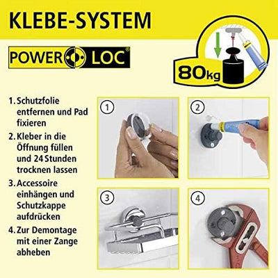 WENKO Power-Loc® Duschablage Bralia, praktisches Duschregal für das Badezimmer, Befestigung ohne Boh