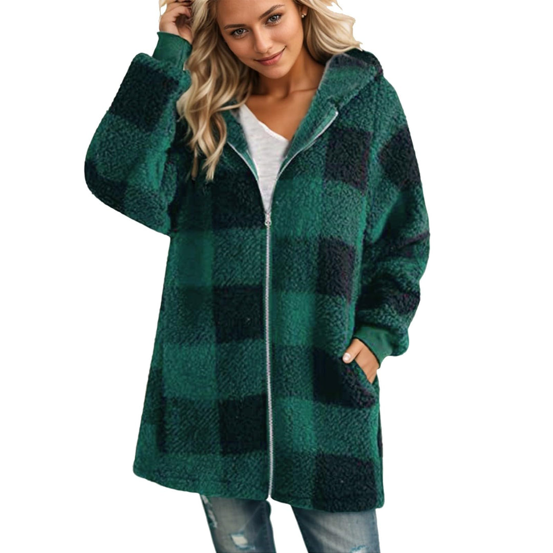 Ansenesna Fleecejacke Damen Mit Kapuze Flauschig Winterjacke Damen Warm Gefüttert Wintermantel Elega