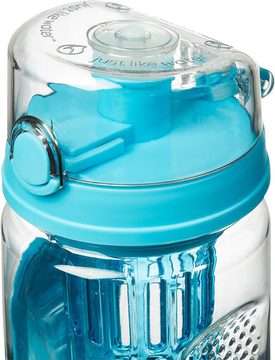 Hydracy Trinkflasche für Fruchtschorlen 1L - Sport Wasserflasche Bpa Frei mit Zeitmarke und Langem I