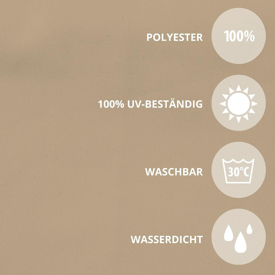 jarolift Balkonbespannung Basic, Balkon Sichtschutz Windschutz Sonnenschutz Balkon-Verkleidung, Wass