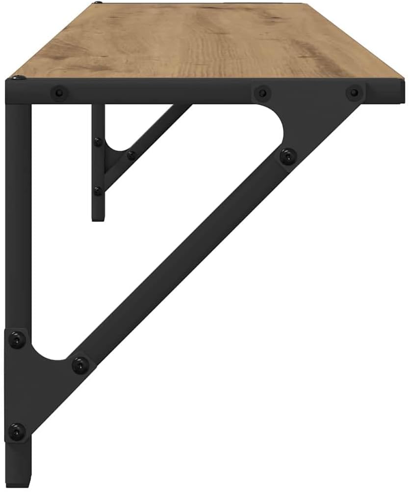 vidaXL Wandregale 2 pcs Artisan-Eiche 80 x 25 x 25,5 cm Holzwerkstoff, Stylische Wohnzimmerregale, l