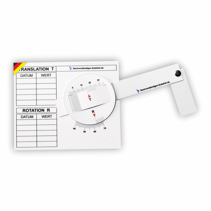 Sachverständigen-Zubehör® Rissmonitor als [Profi Messgerät] 1er Set | günstige Messlehre | Spaltmass