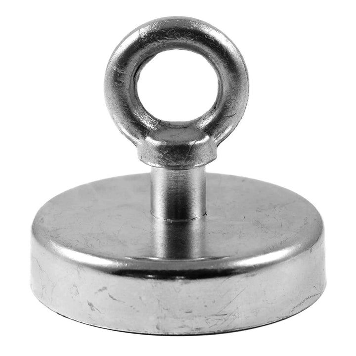 Magnetastico® | 1 Stück Neodym N35 Ösenmagnet 75 mm Ø | Haftkraft 164.0 Kilogramm | Ultra starker Ne