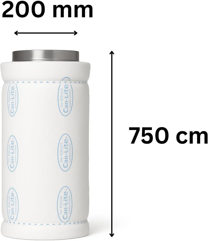 Can-Lite Aktivkohlefilter Grow 1500 m³ 200 mm Flansch - AKF Rohrlüfter Anbau Indoor Belüftung Geruch