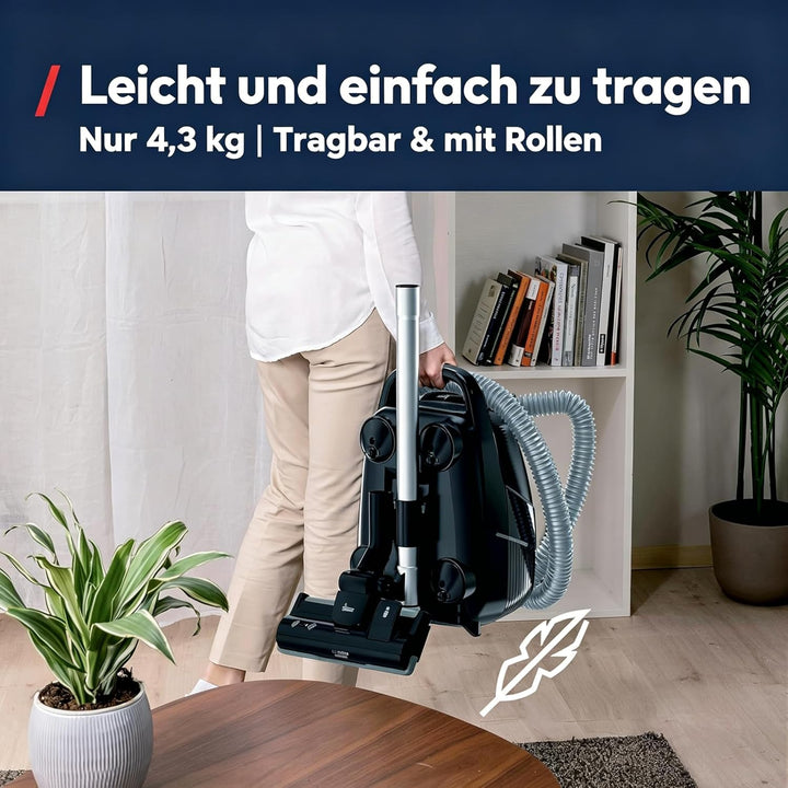 Hoover HE2 kompakter leistungsstarker Bodenstaubsauger mit Beutel für Hartböden & Teppiche, EPA-Stau