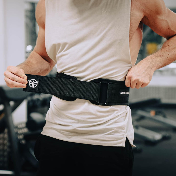 Eric Flag - Krafttraining, Gewichtheben, Powerlifting - Lendengurt aus hochwertigem Nylon - Bauchgur