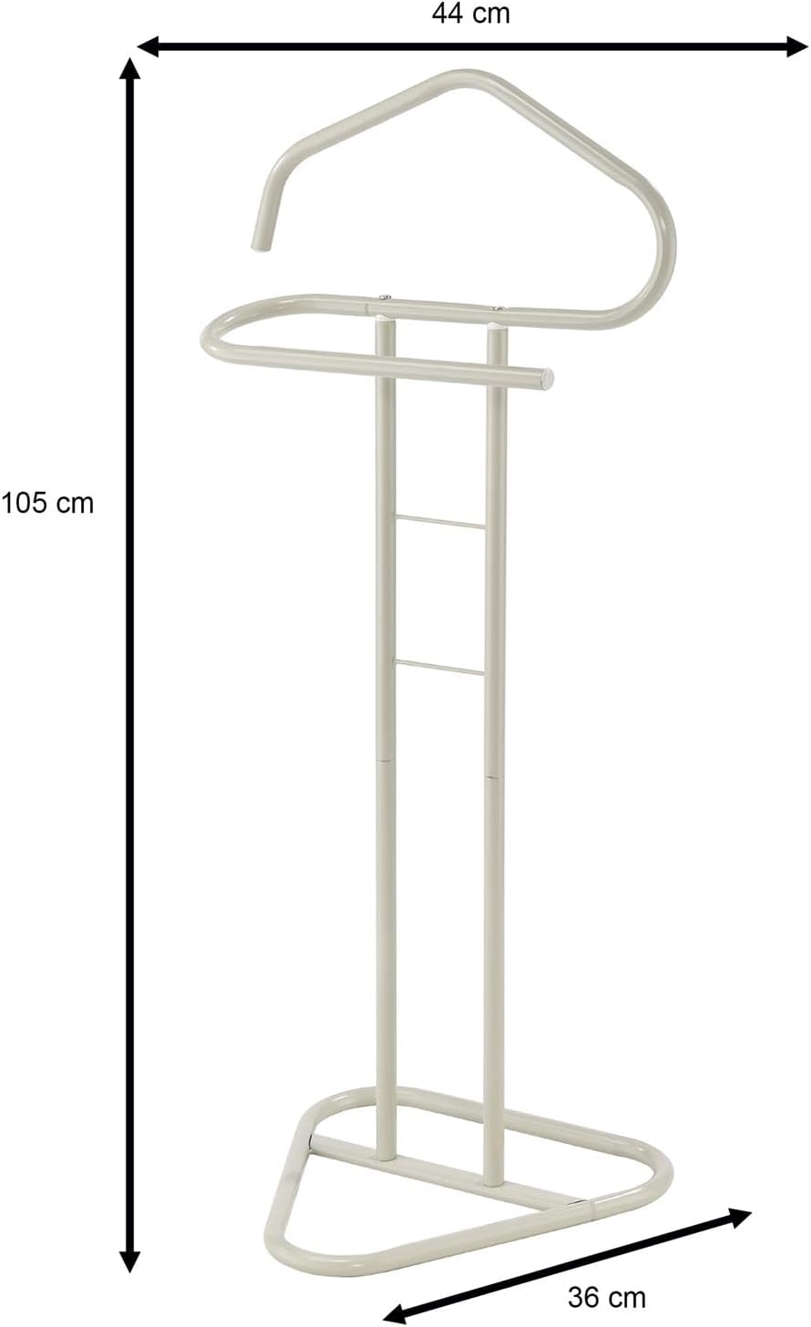 IDIMEX Herrendiener Camilo, stummer Diener mit Kleiderbügel und Hosenbügel, Beige lackiert, Beige