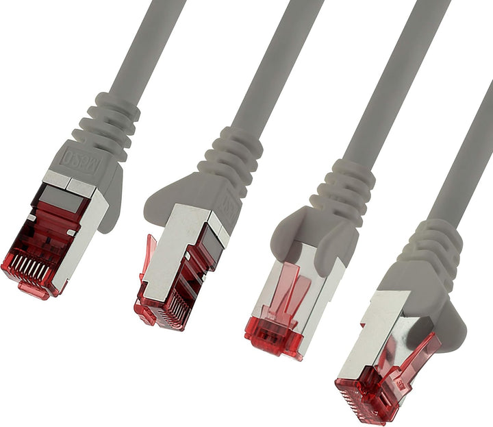 Netzwerkkabel Cat.6 7,5m grau - 10 x Ethernetkabel Lankabel Cat6 Lan Netzwerk Kabel Sftp Pimf Patchk
