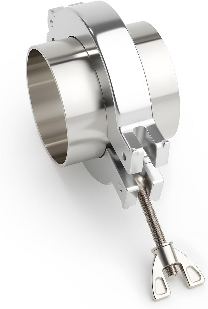 2 Stück KF50 Aluminium-Vakuumklemme + KF Edelstahl-Zentrierring mit O-Ring, KF50