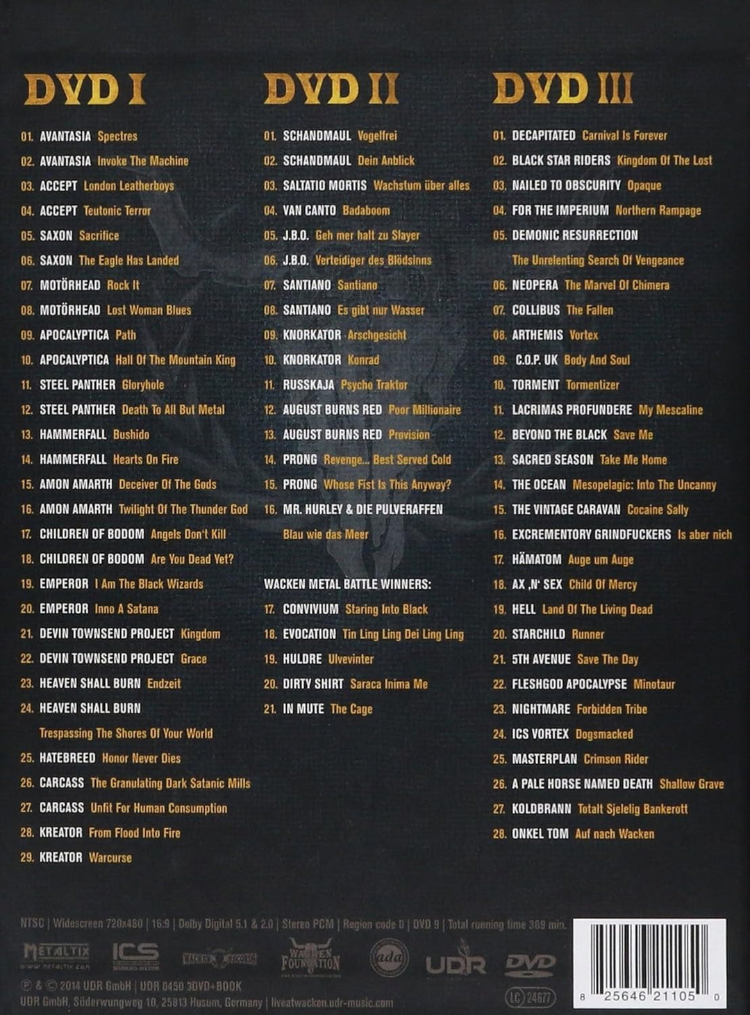 25 Years of Wacken: Snapshots, Sraps, Thoughts & Sounds [3 DVDs], DVD