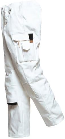 Painters Trousers, colorWhite talla Large L Weiss, L Weiss
