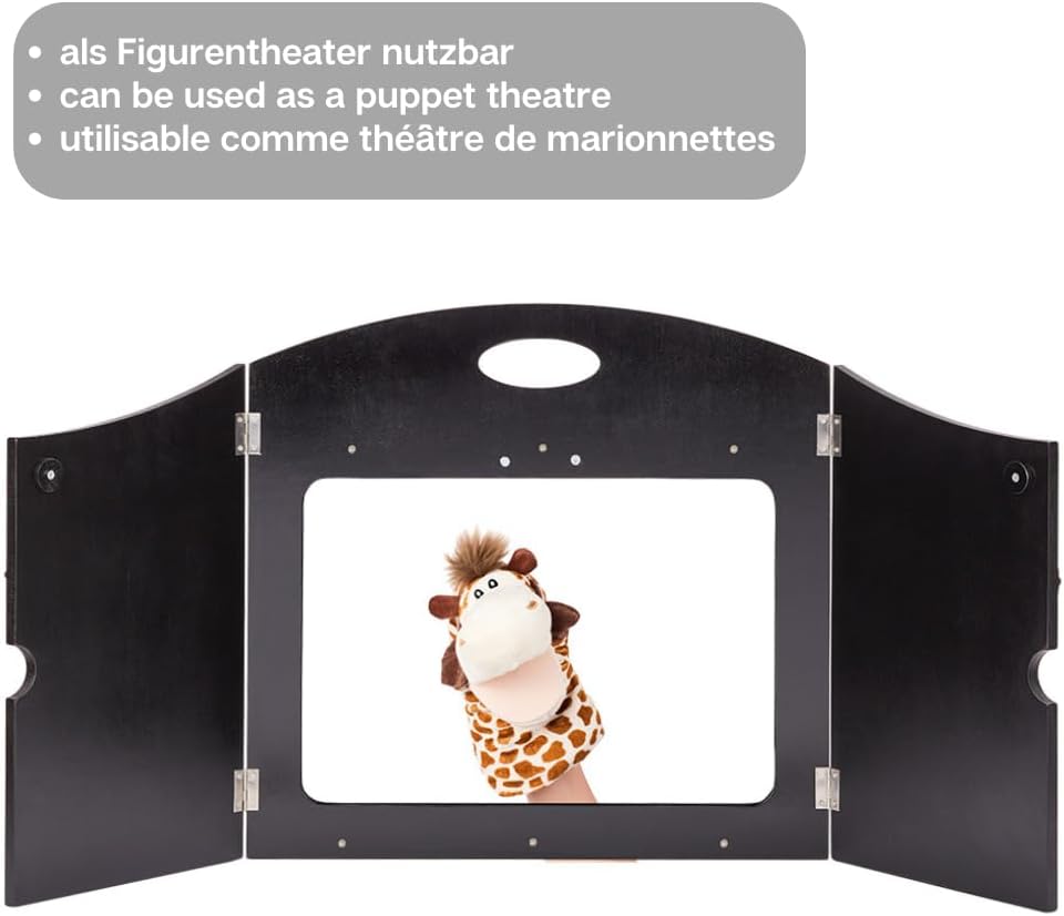howa 4 in 1 Kamishibai Erzähltheater Schattentheater Figurentheater Holz für DIN A3 Bildkarten, mit