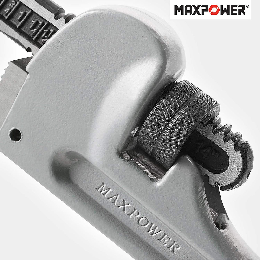 MAXPOWER 350mm Rohrzange 14 Zoll Verstellbarer Schraubenschlüssel, Extra breiter verstellbarer Schra