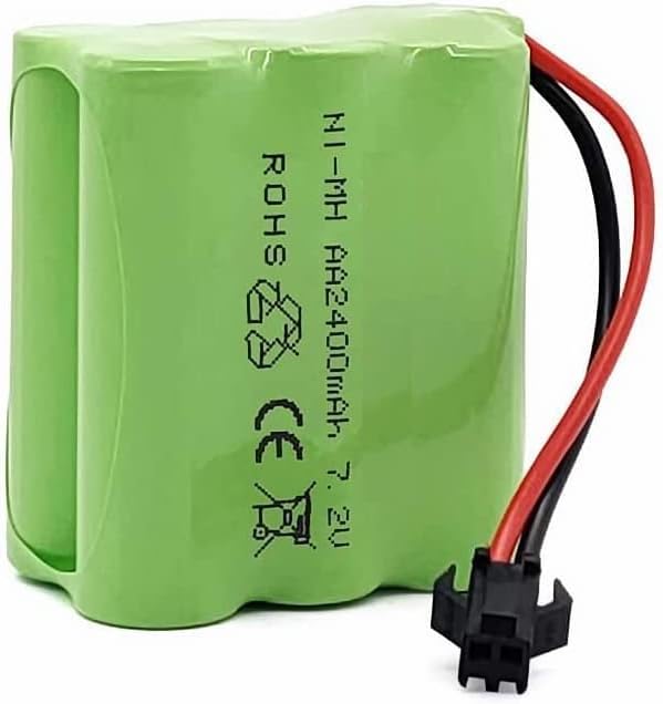 YUNIQUE Deutschland 7.2V 2400mAh RC NiMH Akku mit USB-Ladekabel und 2P SM-Anschluss, für RC Car RC T