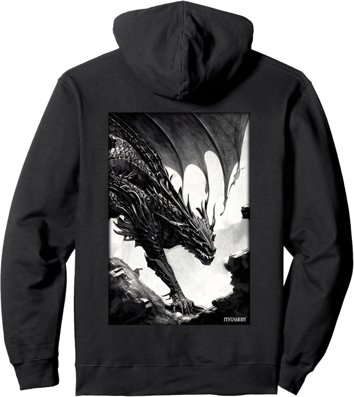 Drachen Kreatur Fantasie Pullover Hoodie