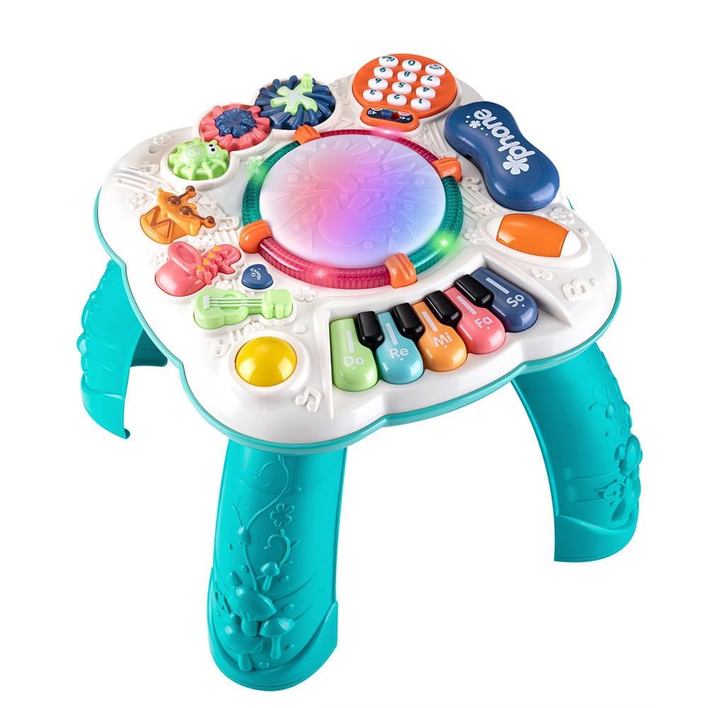 Baby Aktivitätentisch, Musikspielzeug für Babys von 6 bis 12 Monaten, Aktivitätszentrum für 1, 2, 3