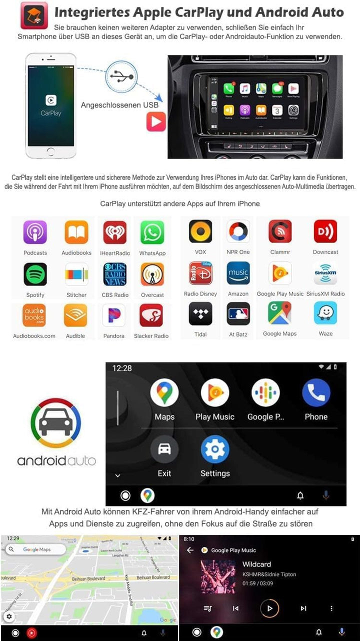 Erisin Android 11 9 Zoll 4GB RAM+64GB ROM 8-Kern Autoradio GPS Navi für VW Passat B6 Golf V VI Toura