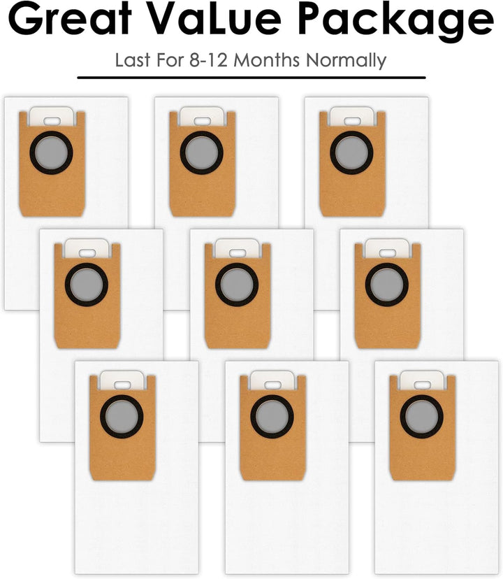 (9 Stück) Omni C20 C10 Ersatzstaubbeutel, Kompatibel Mit Eufy Robot Vacuum Omni C20/ C10 Selbstentle