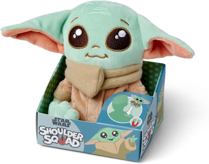 Simba Star Wars The Mandalorian & Grogu Schulter-Kuscheltier – magnetisches Stofftier mit Umhang, zu