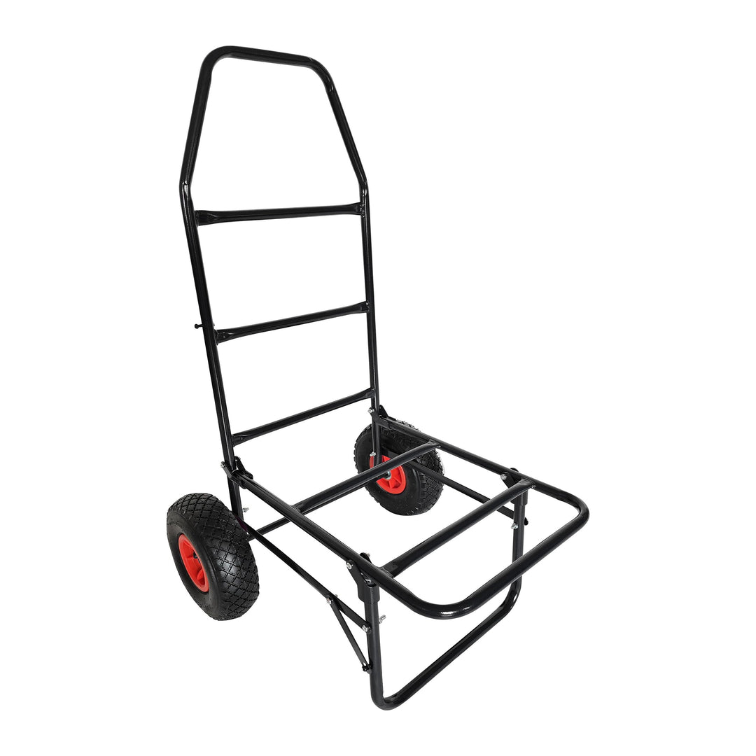 Relaxdays Transportwagen, klappbarer Rollwagen, HBT: 102x50x37 cm, luftbereift, bis 80 kg, Lastenwag