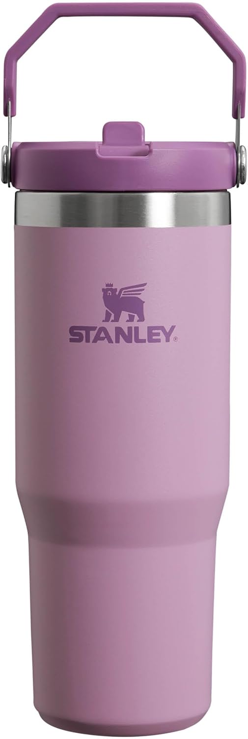 Stanley IceFlow Flip Straw Trinkflasche mit Strohhalm 0.89L - Thermosflasche Hält 12+ Stunden Kalt -