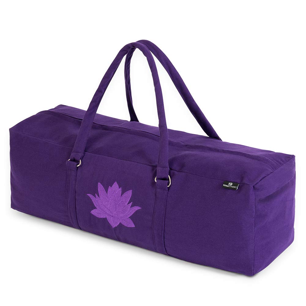 Yoga Studio YS/KitBag/SolidColours/Purple Yoga Kit, 71 x 23 x 18 cm, Baumwolle Yogamatte Tasche mit