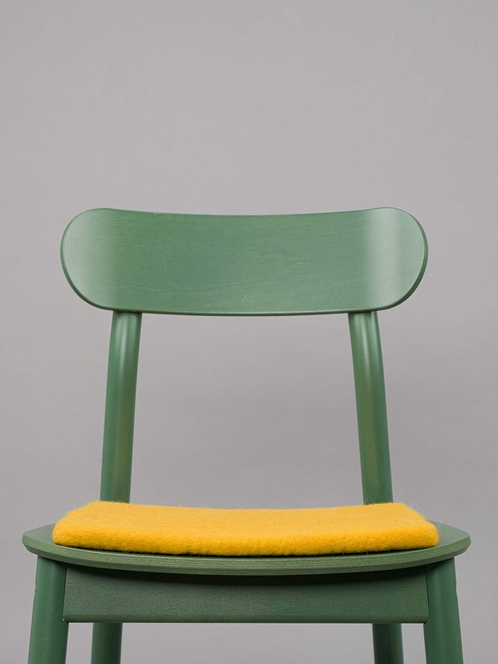 myfelt Flache Filz Sitzauflage, Filz Stuhlauflage - Klara - quadratisch, 36x36 cm, Senfgelb, Senfgel
