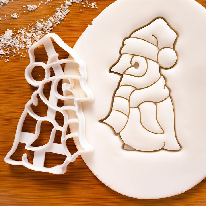 Satz von 2 Weihnachtstier Ausstechformen (Formen: Alpaka und Baby Pinguin), 2 Teil
