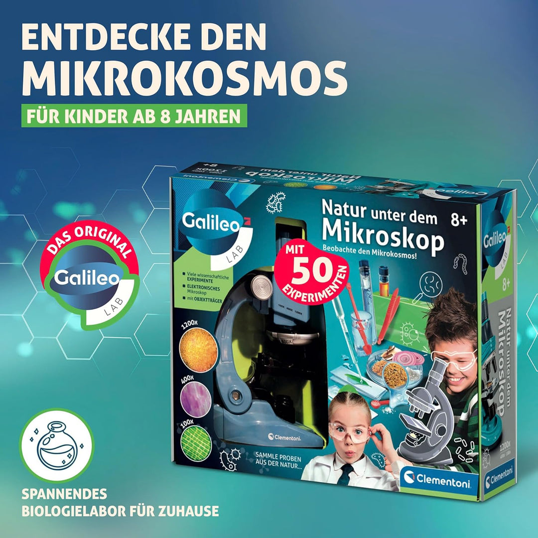 Galileo Lab Natur unter dem Mikroskop - Mikroskop für Kinder - Experimente für Kinder ab 8 Jahren, F