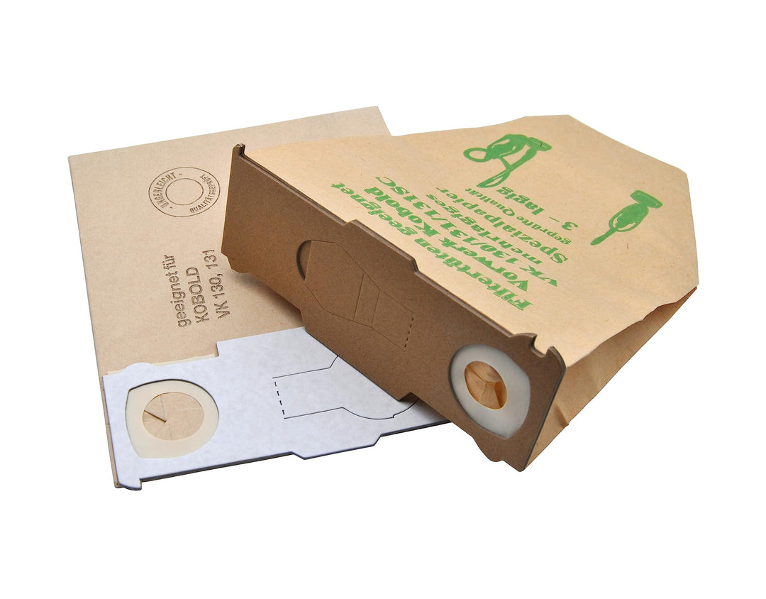 20 Staubsaugerbeutel kompatibel mit Vorwerk Kobold 130, 131 und SC-Modelle, CO₂ und Plastikfreie Ver
