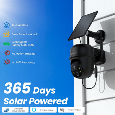 Cinnado überwachungskamera aussen akku solar - 2K kamera überwachung aussen wlan kabellos solarpanel