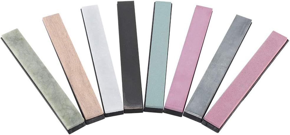 Zerodis Wetzstein-Set, 8-teilig, Schleifstein, Körnung 240/400/800/1000/3000/5000/8000/10000 Schleif