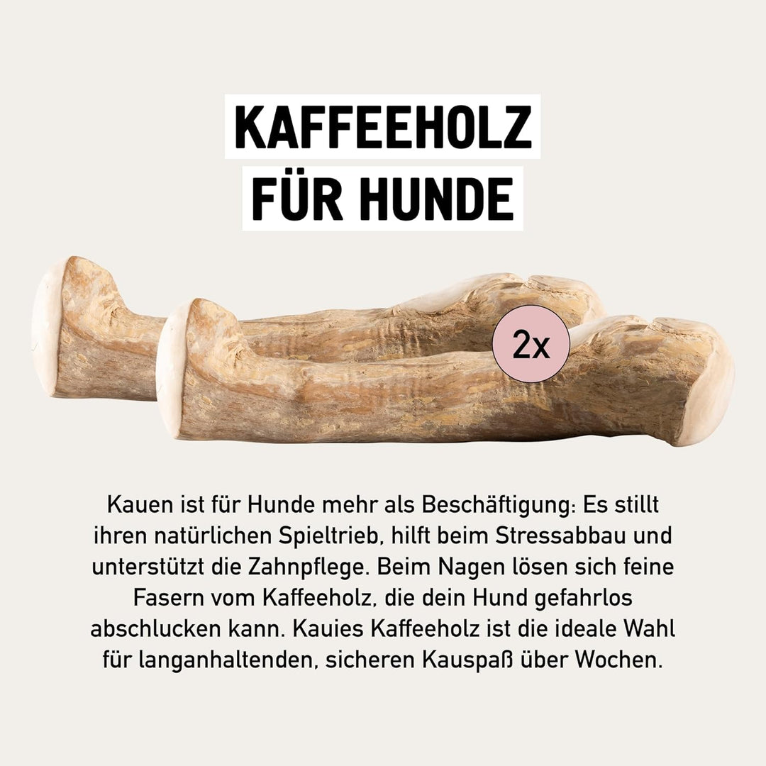 Kaffeeholz für Hunde - Hundespielzeug 100% natürlich, vegan, koffeinfrei &amp; kalorienfrei, schadstoffg