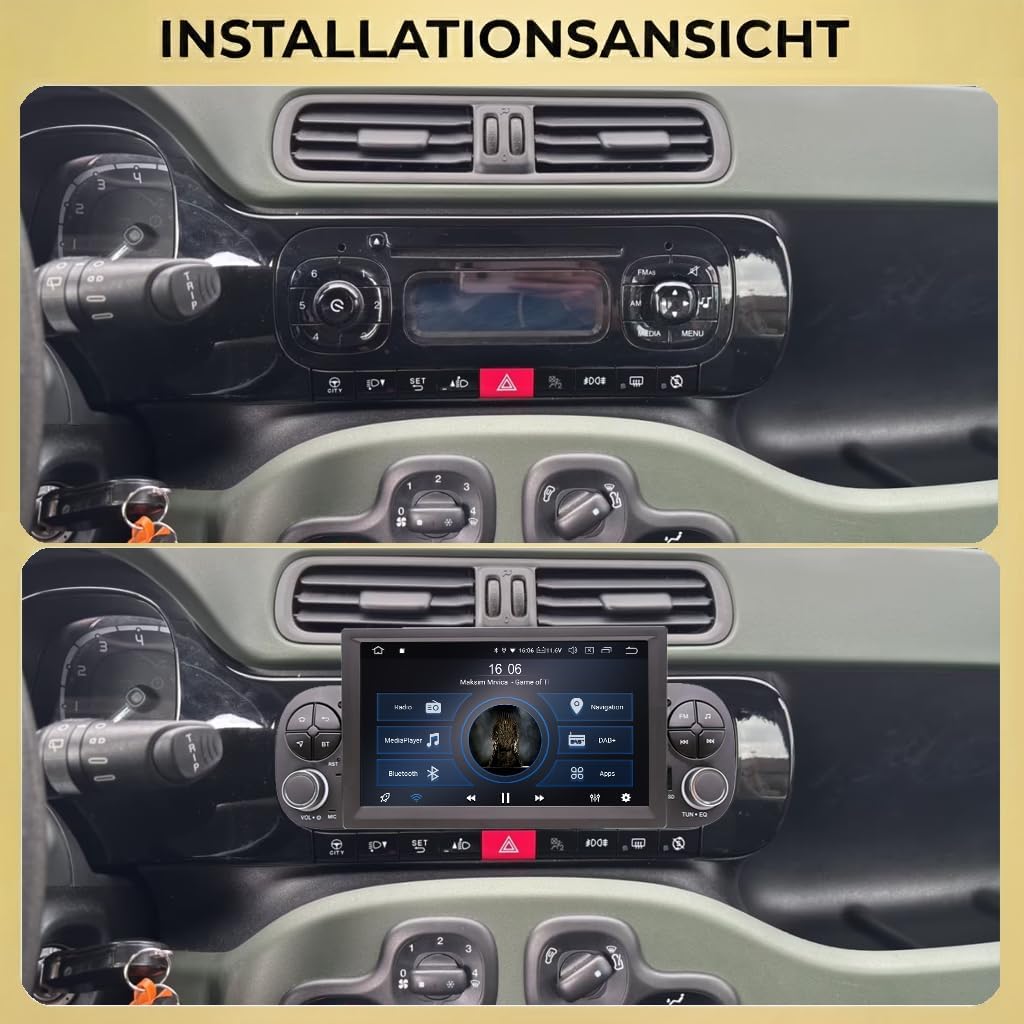 M.I.C. AFIP7-L2 Android 14 Autoradio mit Navigation: MediaTek MT6765V, 4GB+64GB, 7 Zoll QLED Display