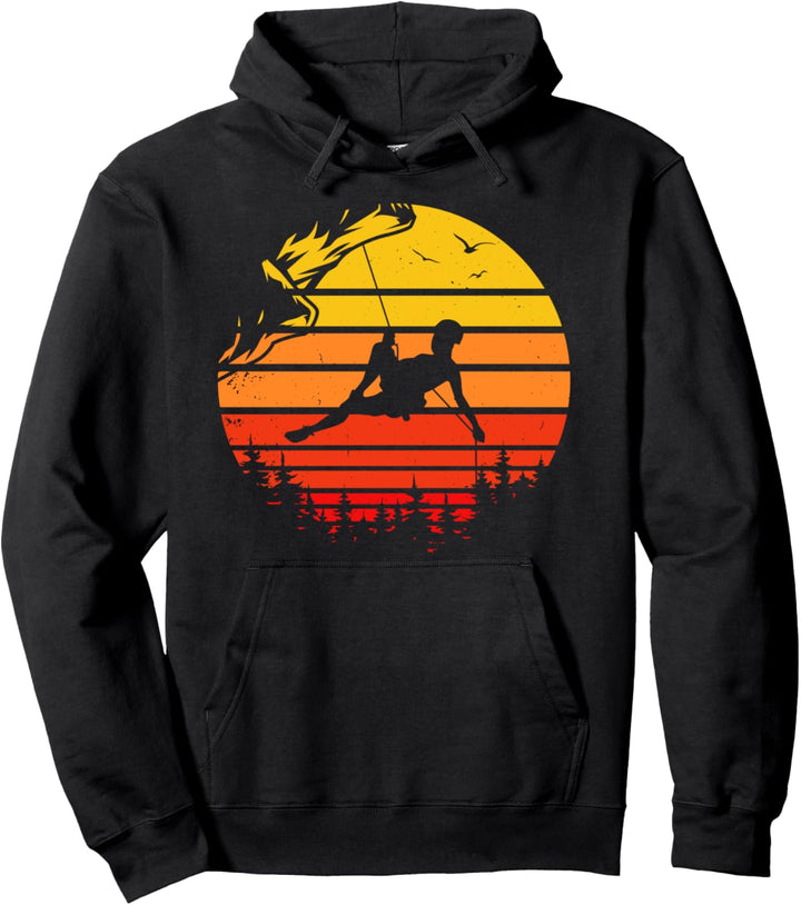 Vintage Bouldering Bergsteiger Klettern Kletterer Berge Pullover Hoodie