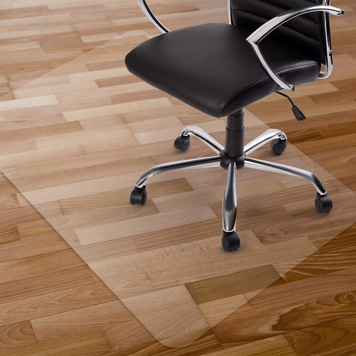Kuyal Transparente Stuhlmatte, für Harte Böden, 75 x 120 cm, transparent, für Büro, Zuhause, Bodensc