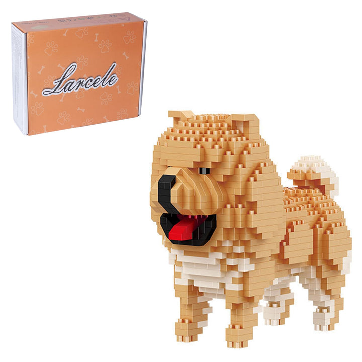 Larcele 768 Stücke Mikro Bausteine Spielzeug Kit, Mini Tier Bricks Bauen Bauklötze Satz KLJM-05(Chow