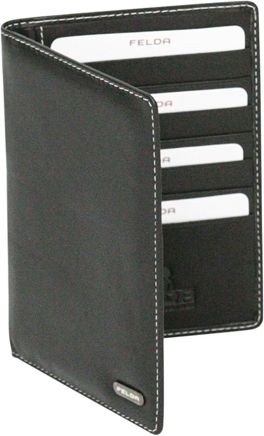 Felda - Reisebrieftasche aus Leder - Reisepasshalter & Kartenfächer - RFID-Blocker - Lieferung in Ge
