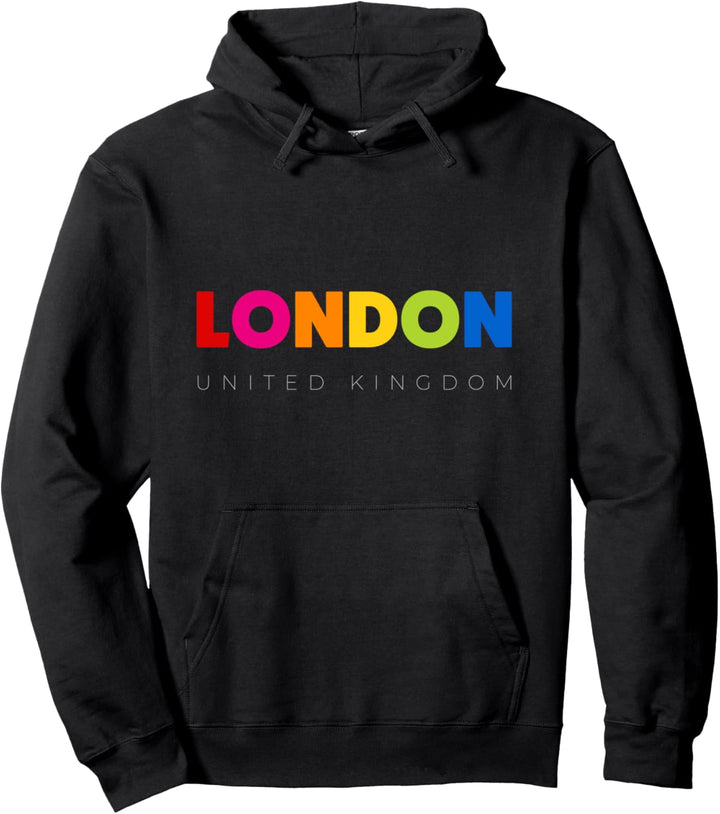 London Fashion Style T Shirt, Colorful London Vibes, London Pullover Hoodie