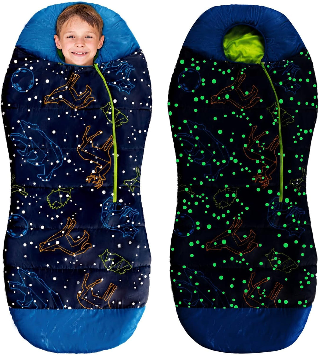 AceCamp Jugend Schlafsack Outdoor Indoor Leuchtend Mumienschlafsack Kinder