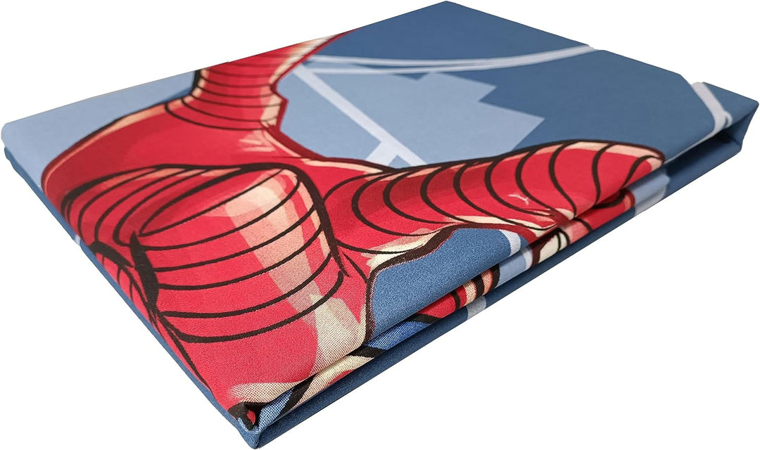 Spiderman, Bettlaken für Einzelbett, Spannbettlaken, Kissenbezug, Blau, Marvel, Disney, 100% Baumwol
