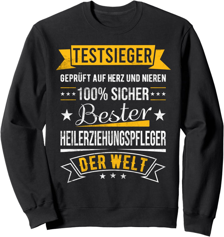 Bester Heilerziehungspfleger der Welt Testsieger Spruch Sweatshirt