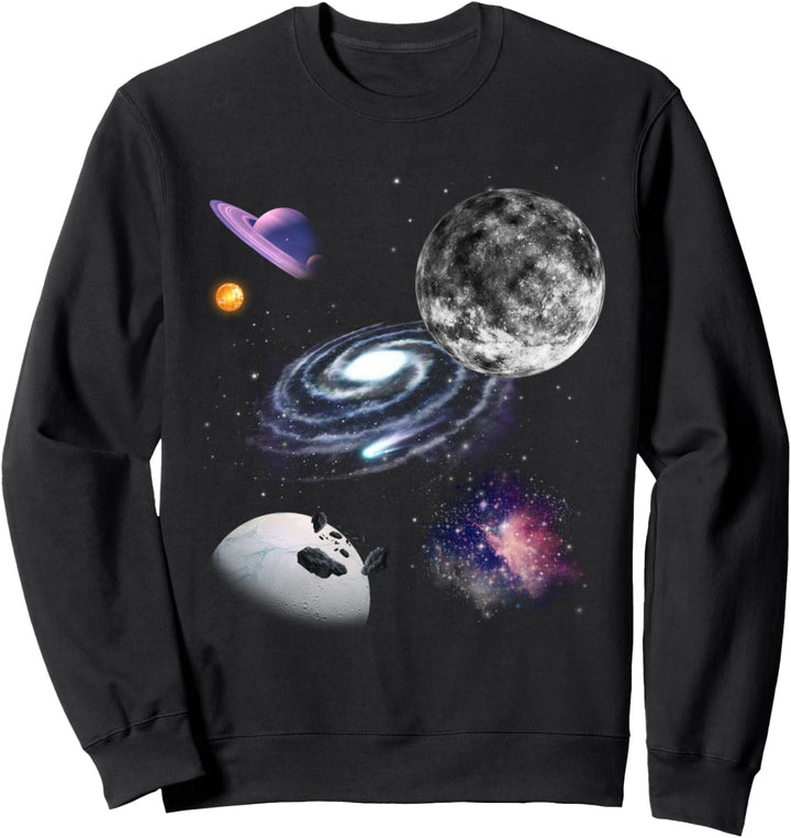 Weltraum Universum Motiv Planeten Sonne Sonnensystem Galaxie Sweatshirt