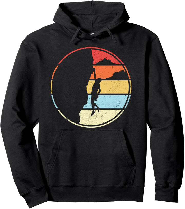 Vintage-Felsklettergeschenk Retro-Bergsteiger Pullover Hoodie