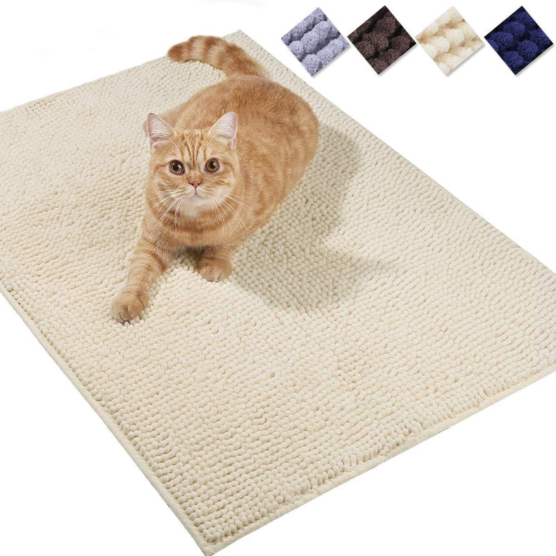 VIVAGLORY Soft Katzenklo-Matte, Grosse Streufangmatte für die Indoor Katze, Maschinenwaschbar Cat Ki