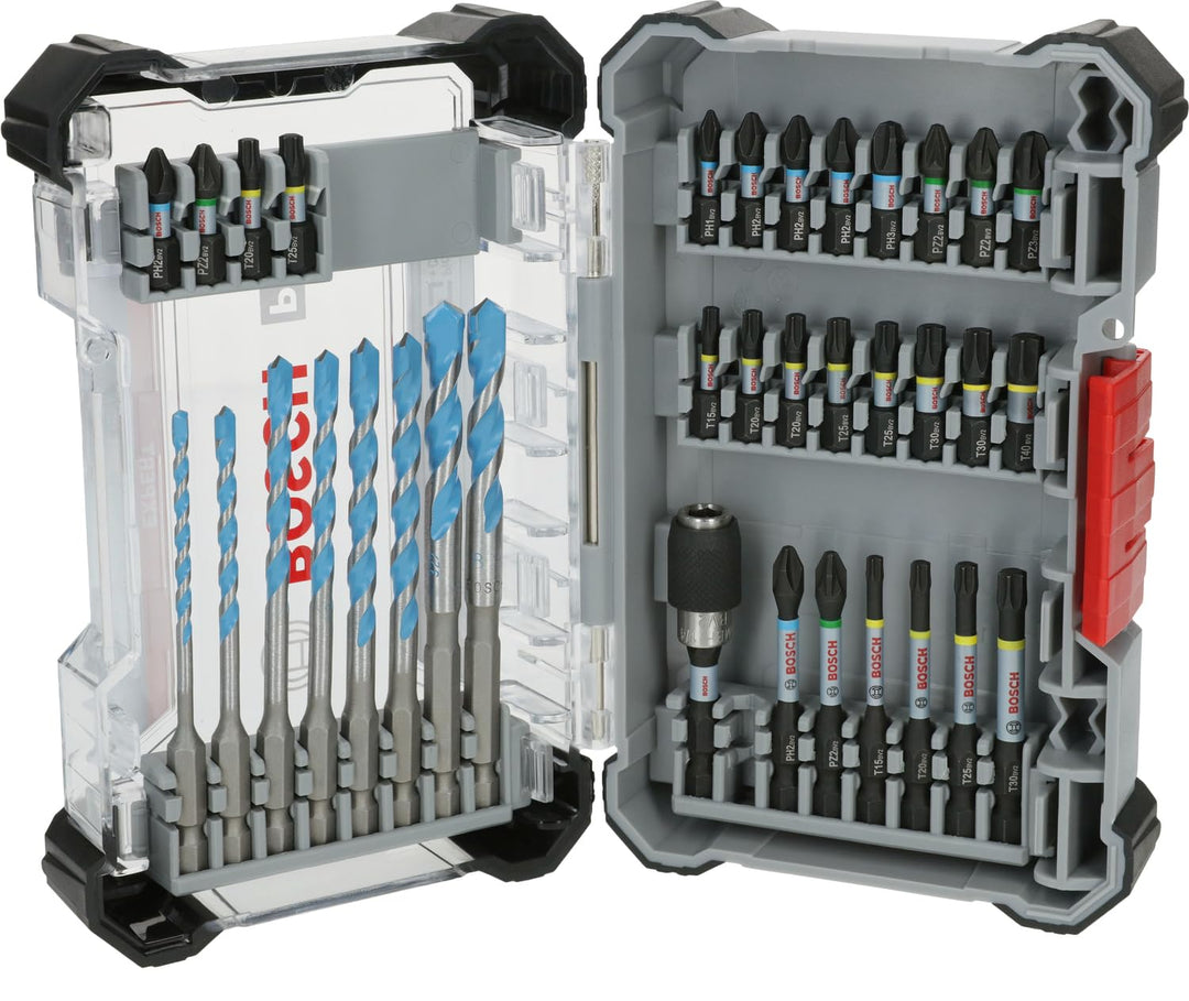 Bosch 35x PRO Impact Mixed Set, 35-tlg. (für Beton, Weiche Fliesen, 200 x 107 mm, Professional Zubeh