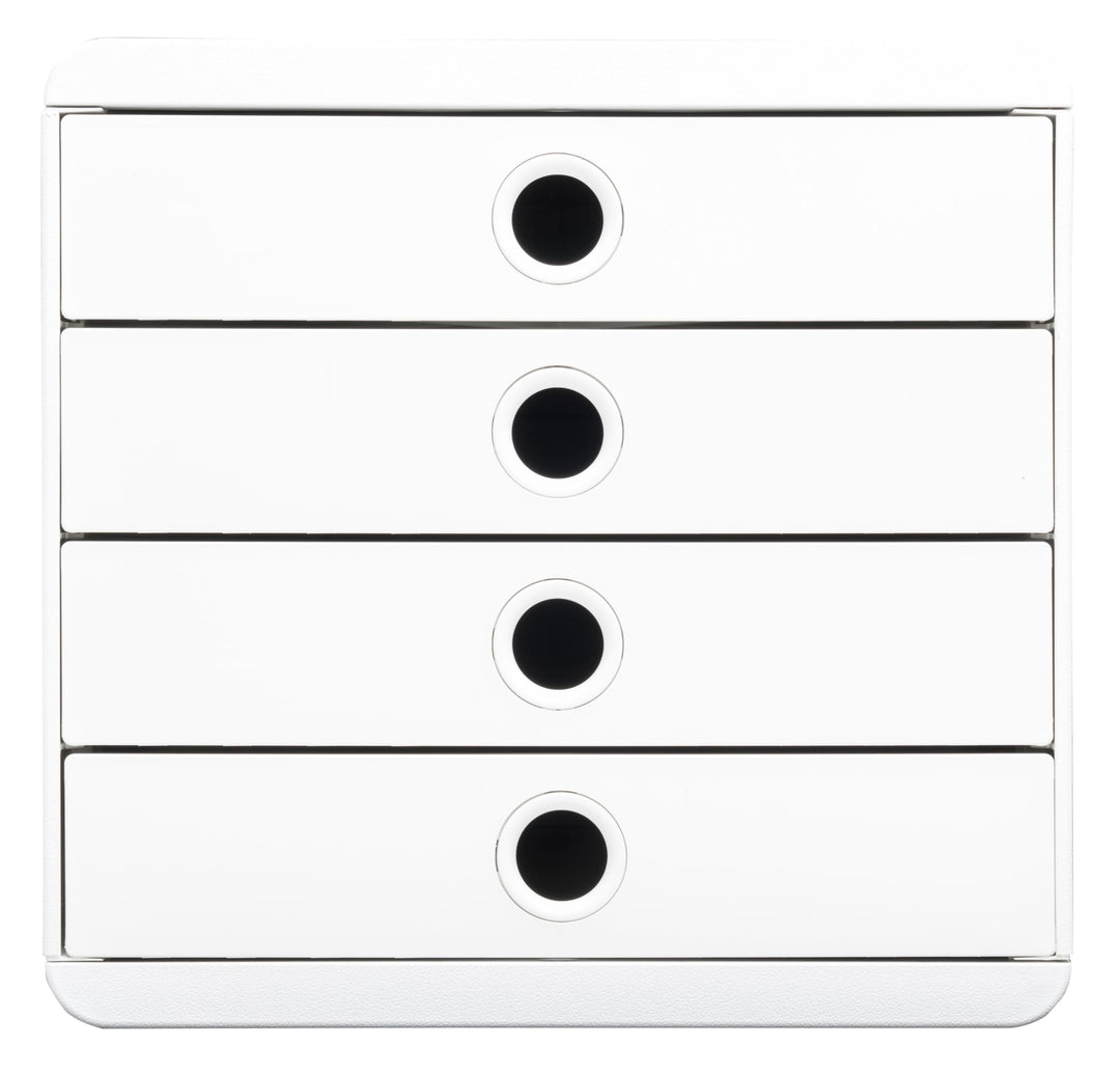 Exacompta Schubladenbox Pop Box, 4 Schubladen, AutentiK - Weiss - 314313D