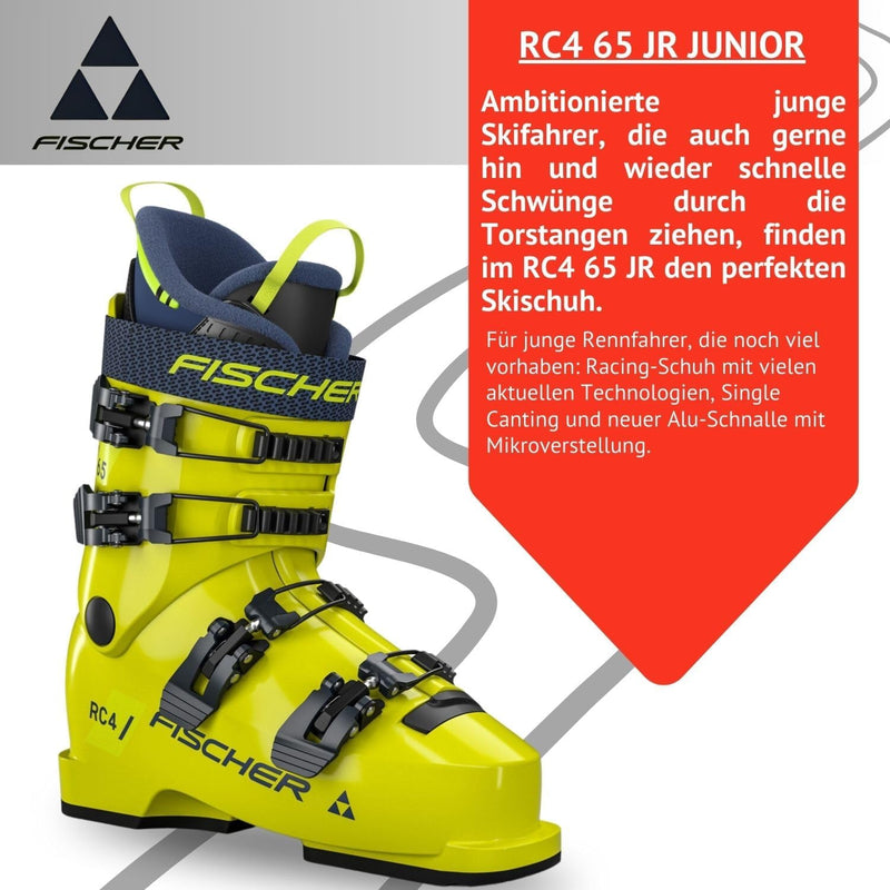 VDP Skischuhe Skistiefel für Kinder/Jugendliche - Fischer RC4 65 JR Junior - Kinder/Jugendliche Alpi